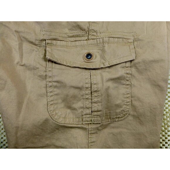 Lee Relaxed Fit Mid Rise Cargo Capri Pants Khaki Size Med Cotton/Spandex - Picture 8 of 15